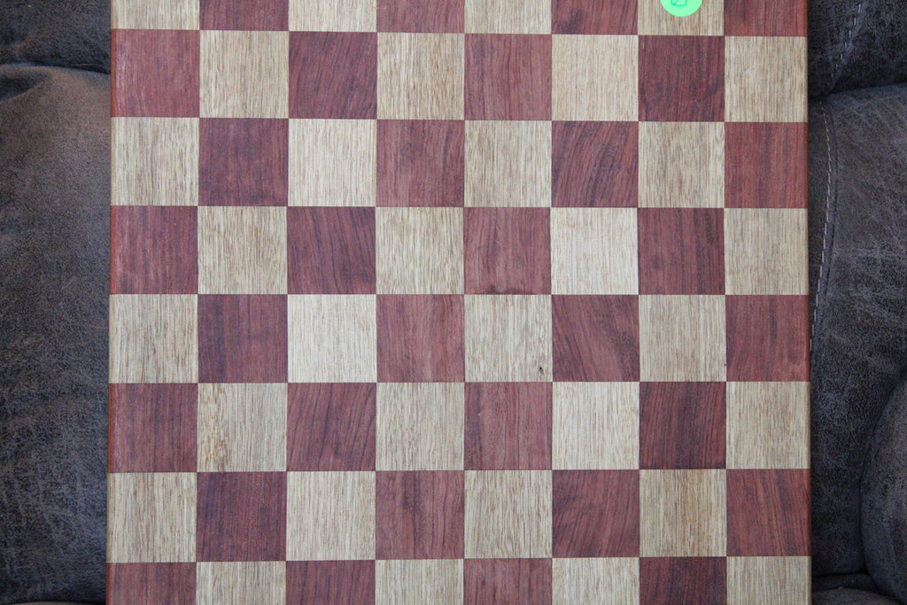 Chess Board, Handmade Exotic Wood (16 x 16) – Felt Backing Included