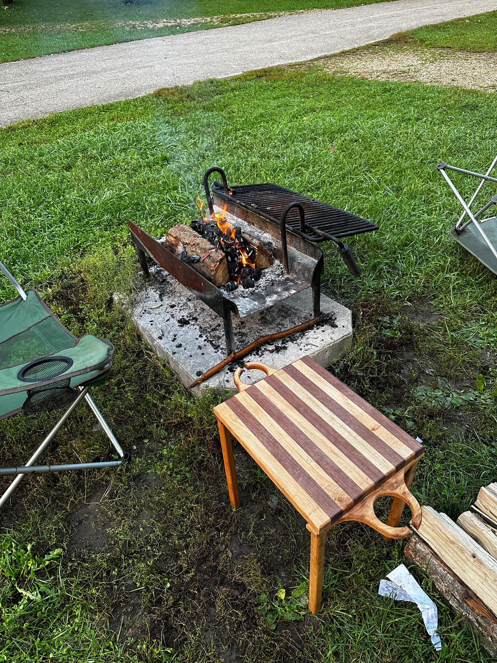 Hardwood Camping/event table. Wooden Party table. Picnic Table. Portable table.