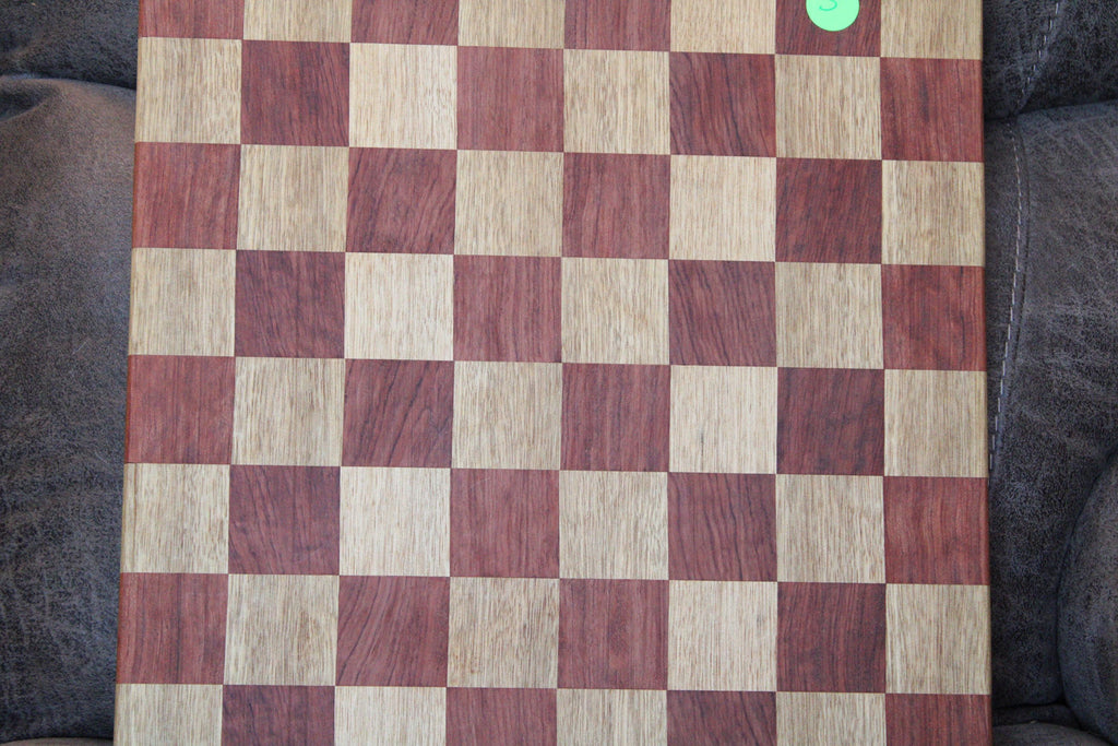 Chess Board, Handmade Exotic Wood (16 x 16) – Felt Backing Included
