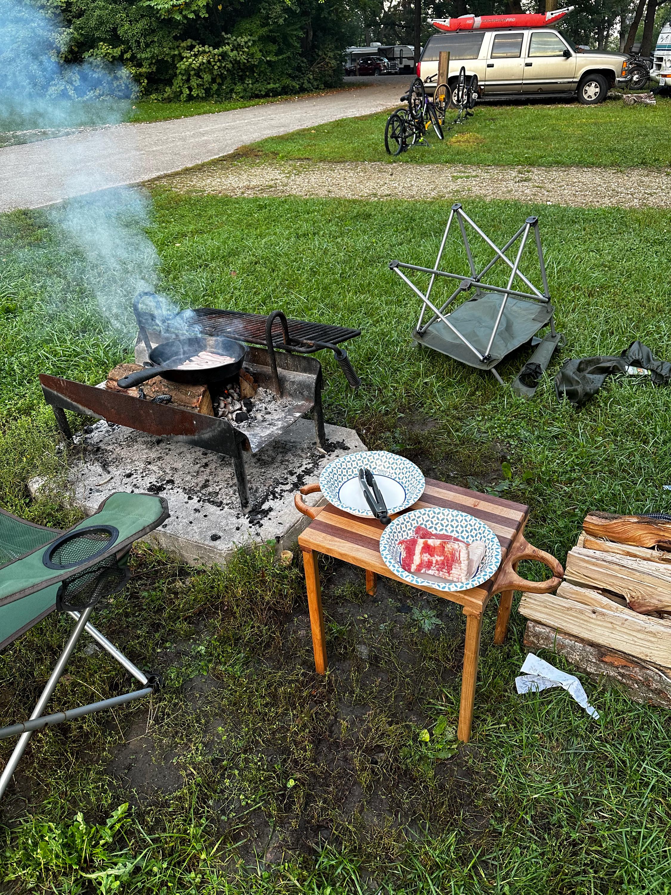 Hardwood Camping/event table. Wooden Party table. Picnic Table. Portable table.